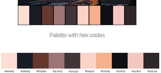 Get the hex codes for each color