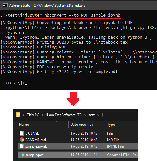 Jupyter Notebook convert to PDF