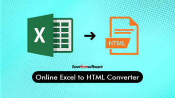 Online Excel to HTML converter