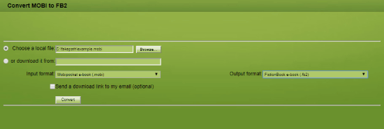Online MOBI to FB2 Converter