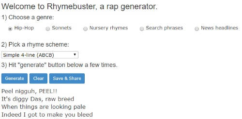 Online Rap Lyrics Generator