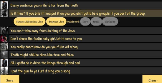 Online Rap Lyrics Generator