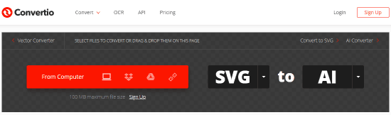 Online SVG to AI Converter