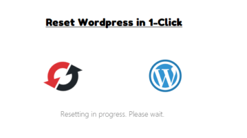 Reset Wordpress Website in 1-Click