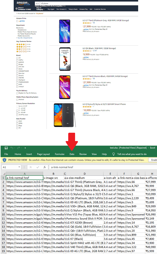Scrape Listing from Amazon, Ebay, Craigslist with this Chrome Extension