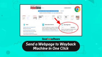 Send a Webpage to Wayback Machine in One Click