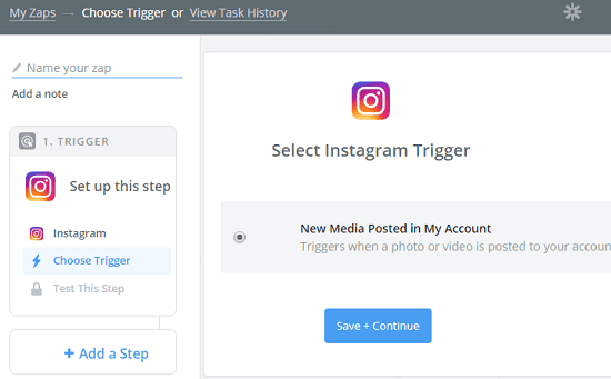 Zapier Instagram Trigger
