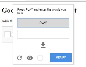 audio captcha is solved automatically