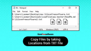 copy files by taking locations from text file