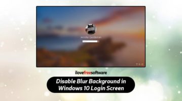 disable blur background in windows 10 login screen