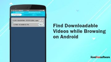 find downloadable videos while browsing on android