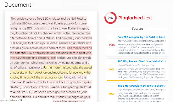 online plagiarism checker for research papers free