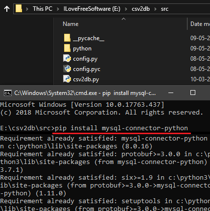 install mysql connector