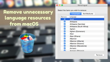 macOS app to Remove Language Localization Files
