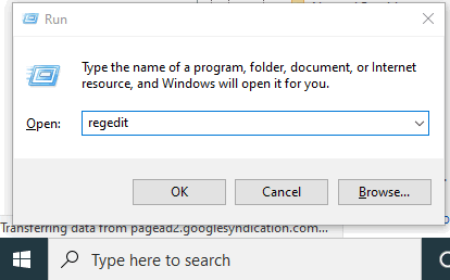 open registry editor