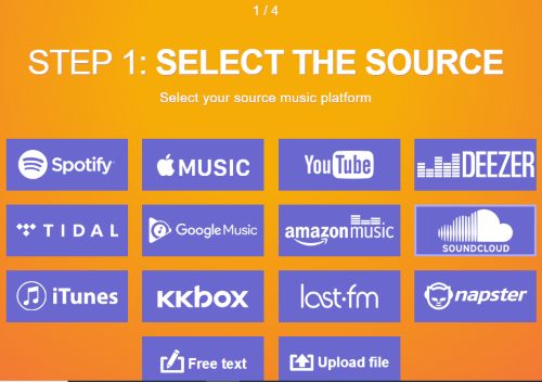 select SOUNDCLOUD