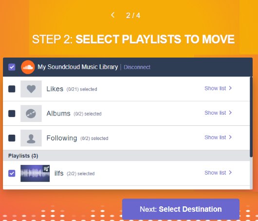 select a playlist