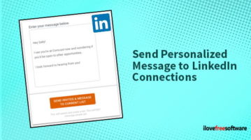 send personalized message to linkedin connections