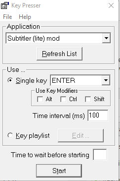 set key presser options