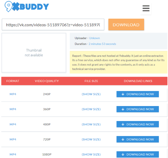 9xbuddy.com website