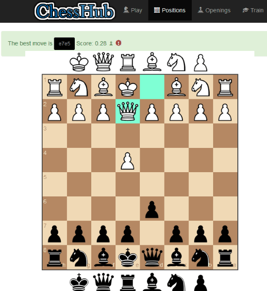 ChessHub interface