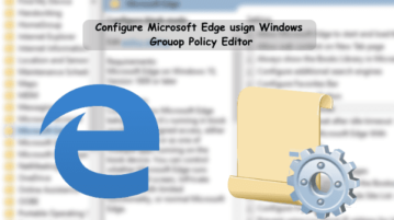 Configure edge from group policy