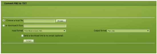 Convert FB2 to TXT Online