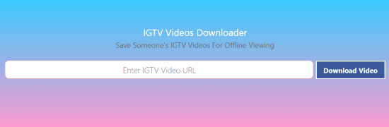 Download IGTV videos online