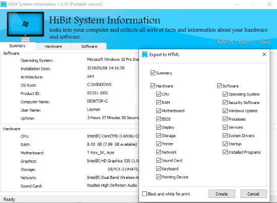 HiBit System Information