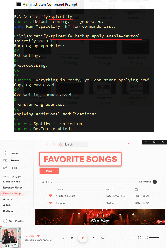 Modifying colors of Spotify