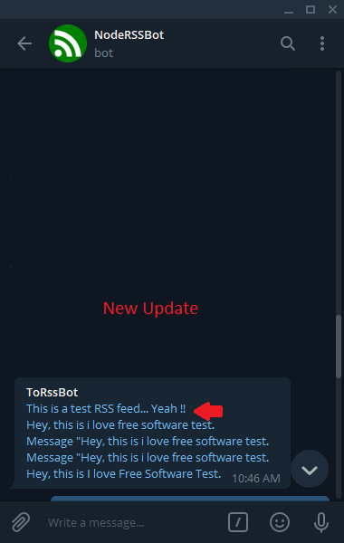 NodeRssBot new update in the feed