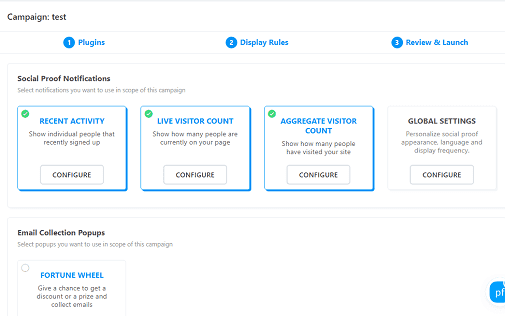 Proof factor configure campaign