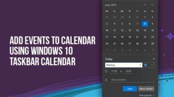 add events to calendar using windows 10 taskbar calendar