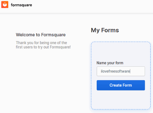 create a new form