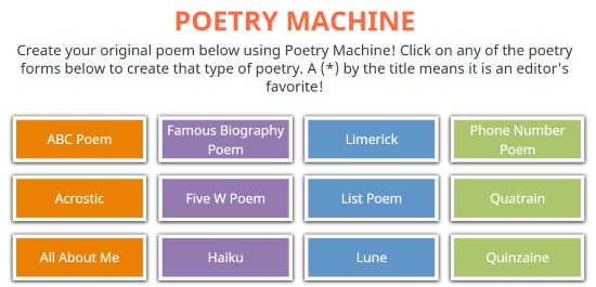 create poetry for kids