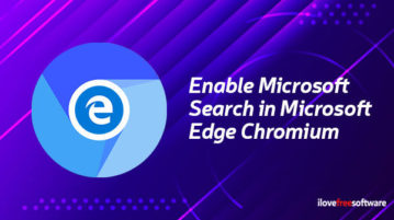 enable microsoft search in microsoft edge chromium