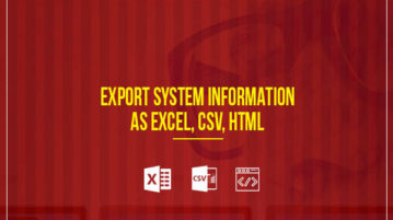 export system information as excel, csv, html