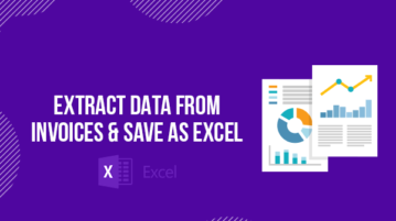 extract data from invoices and save as excel