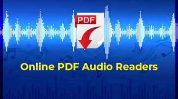 free online pdf audio readers