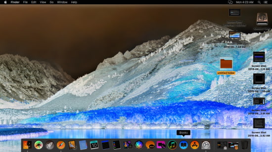 macOS colors invert in action