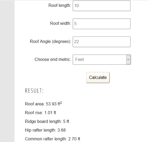 myrooff.com hip roof calculator