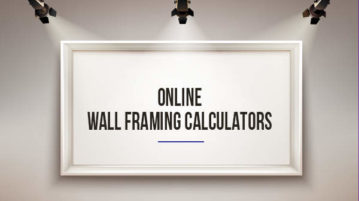 online wall framing calculators