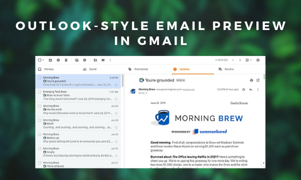 how-to-get-outlook-style-email-preview-in-gmail