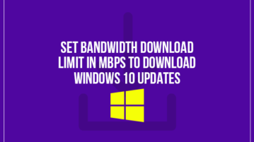 set bandwidth download limit in mbps to download windows 10 updates