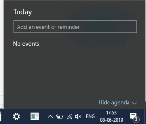 use add an event or reminder option