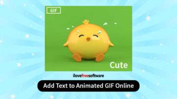 Add text to animated GIF online