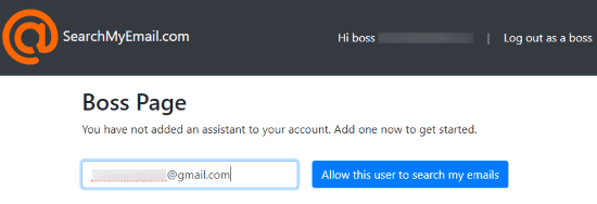 Add the email id of your assistant