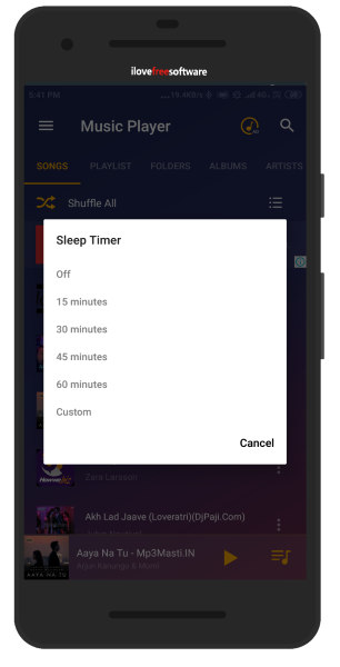 Android Music Player with Sleep Timer