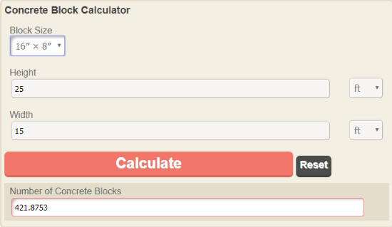 Block Calculator