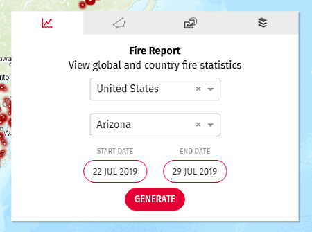Free Interactive Wildfire Map to View Global Fire Statistics - 02